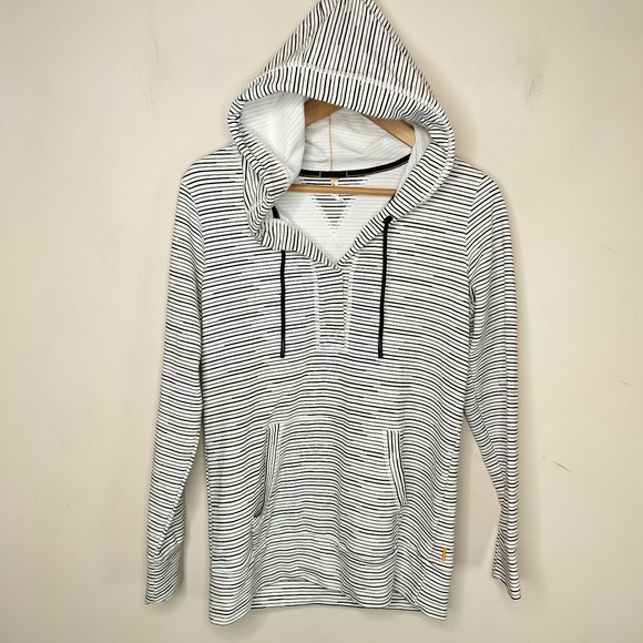 Lucy Tops - Lucy Active Striped Hoodie Small‎ Cotton Blend Pouch Pocket